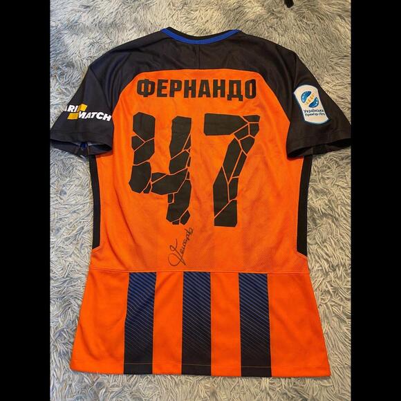 SHAKHTAR DONETSK 2017/18 MATCH WORN SIGNED JERSEY FERNANDO #47 Ukrainian PL🇺🇦 - Picture 2 of 9